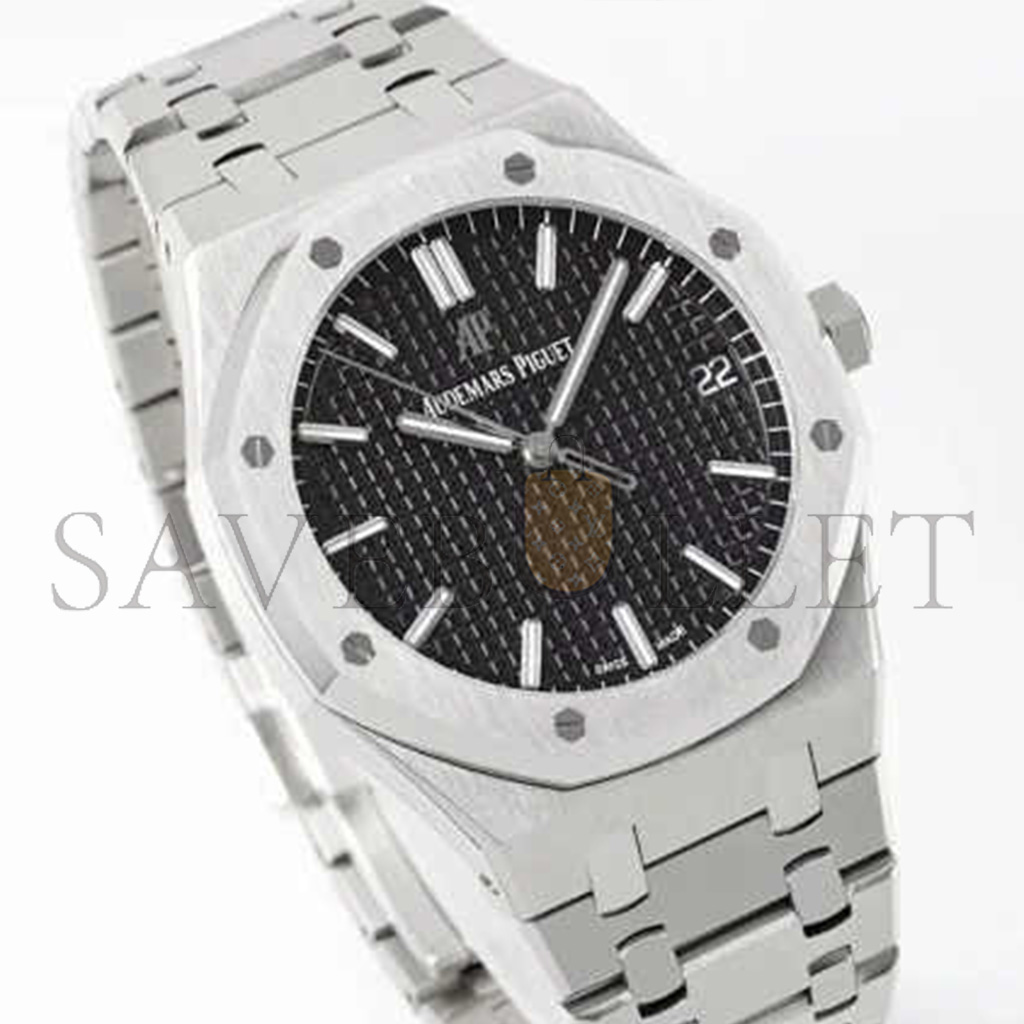 AUDEMARS PIGUET ROYAL OAK 41MM STEEL BLACK DIAL WATCH 15500ST.OO.1220ST.03